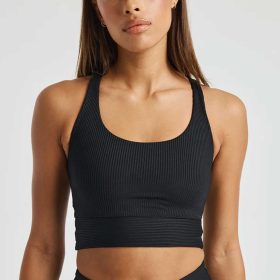 Year of Ours Rib Gym Bra Women's Running Apparel Black, Size XS
