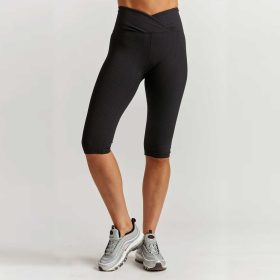 Year of Ours Ribbed Veronica Capri Women's Running Apparel Black, Size XS