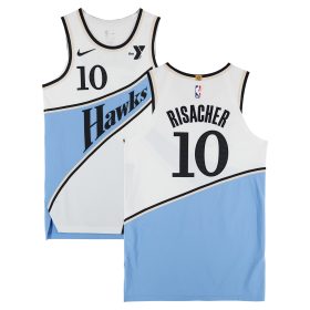 Zaccharie Risacher Atlanta Hawks Game-Used #10 White Nike City Edition Jersey vs. Indiana Pacers on March 8, 2025 - Size 46+4