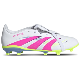 adidas Boys adidas Predator League Folded Tongue FG/MG - Boys' Grade School Soccer Shoes Lucid Lemon/White/Lucid Pink Size 1.0