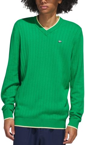 adidas Originals Cashmere Knit Men's Golf Sweatshirt - Green, Size: Medium