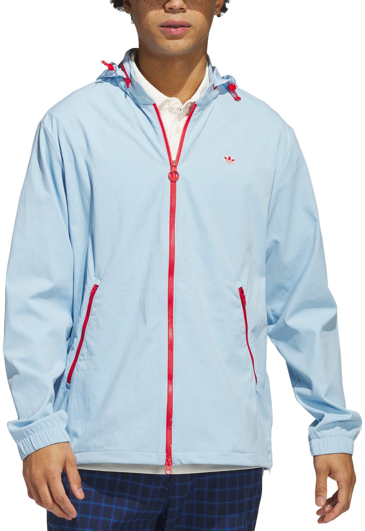 adidas Originals Convertible Hooded Men's Golf Jacket - Blue, Size: Large