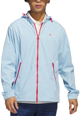 adidas Originals Convertible Hooded Men's Golf Jacket - Blue, Size: Large