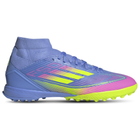adidas Womens adidas F50 League Mid Soccer Turf - Womens Shoes Lucid Pink/Blue Fusion/Lucid Lemon Size 6.0