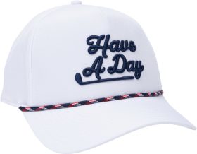 breezy Have A Day Black & Red Rope Men's Golf Hat - Black