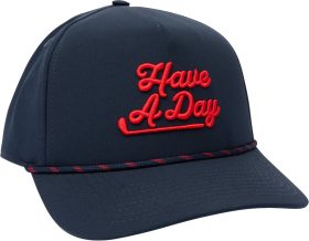 breezy Have A Day Navy & Red Rope Men's Golf Hat - Blue