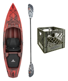 Ascend 10SI Sit-In Kayak Fishing Package - Magma