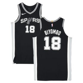 Bismack Biyombo San Antonio Spurs Game-Used #18 Black Nike Jersey vs. Cleveland Cavaliers on March 27, 2025 - Size 52+6