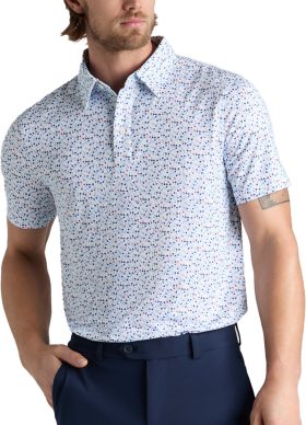 G/FORE Aye Poppy Tech Jersey Men's Golf Polo - White, Size: Large