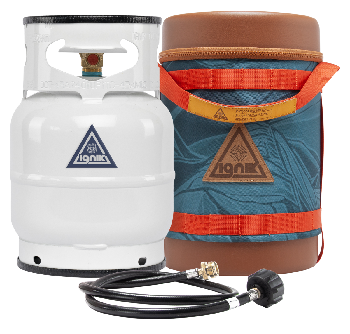Ignik Gas Growler Deluxe Refillable Propane Tank Kit with Adaptor - Mountain Collection