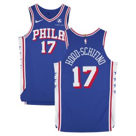 Jalen Hood-Schifino Philadelphia 76ers Game-Used #17 Royal Nike Jersey vs. Chicago Bulls on April 13, 2025 - Size 48+4