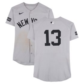 Jazz Chisholm Jr. New York Yankees Game-Used #13 Gray Nike Jersey vs. Cleveland Guardians on April 23, 2025