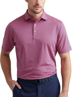 Peter Millar Hales Performance Jersey Men's Golf Polo 2025 - Blue, Size: Small