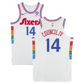 Ricky Council IV Philadelphia 76ers Game-Used #14 White Nike City Edition Jersey vs. Washington Wizards on March 26, 2025 - Size 48+4