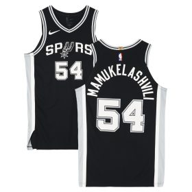 Sandro Mamukelashvili San Antonio Spurs Game-Used #54 Black Nike Jersey vs. Cleveland Cavaliers on March 27, 2025 - Size 50+4