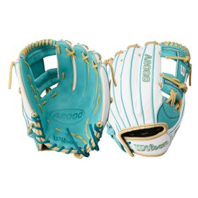 Wilson A2000 H12SS 12" Fastpitch Softball Glove - White/Teal -2025 Model Size 12 in