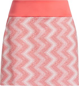 adidas Womens Ultimate365 Printed 16 Inch Golf Skort - Red, Size: Large