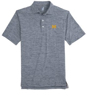 johnnie-O University of Michigan Huronn PREP-FORMANCE Men's Golf Polo - Blue, Size: X-Large